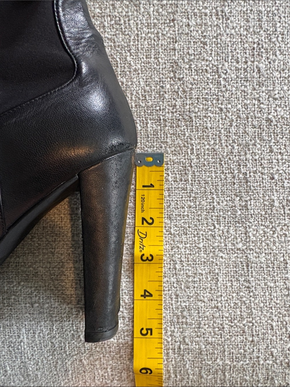 Stuart Weitzman Black Leather Stretch Over the Knee Boots 9.5N High Heel W01260 - Picture 2 of 8